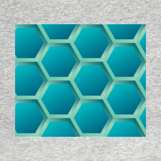 Blue Honeycomb Bubblewrap Pattern by sciencenotes